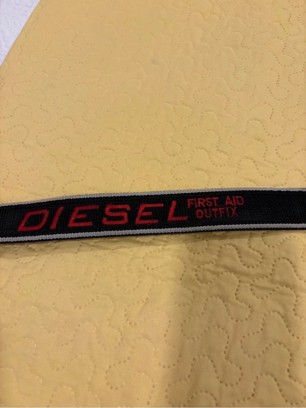 VINTAGE Diesel Silver Metal Buckle Black Leather Belt